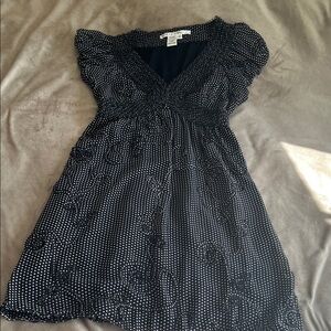 Max Studio Dress in Black and White Dots